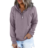 Long-sleeved loose hooded sweatshirt