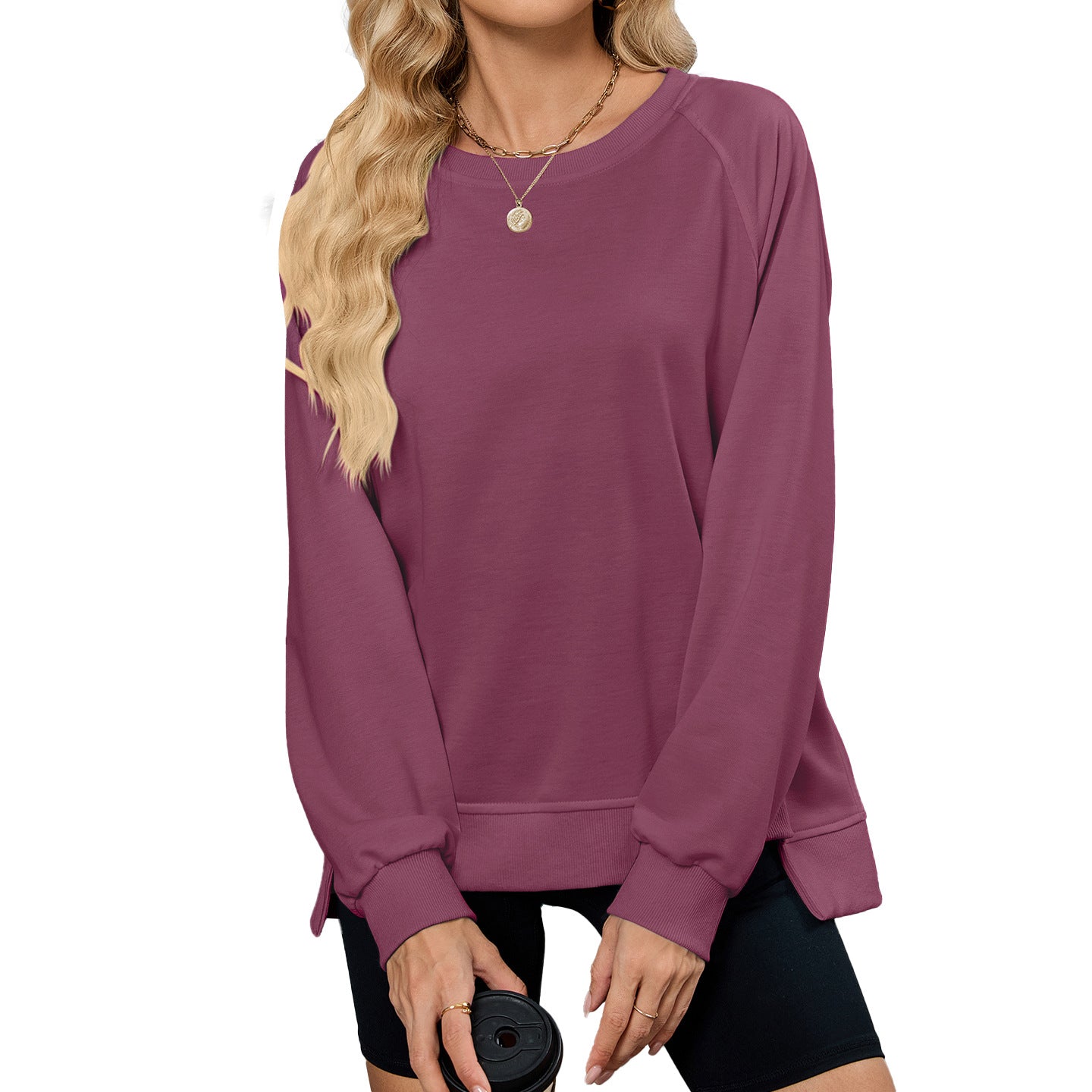 Crew Neck Long Sleeve Loose Top