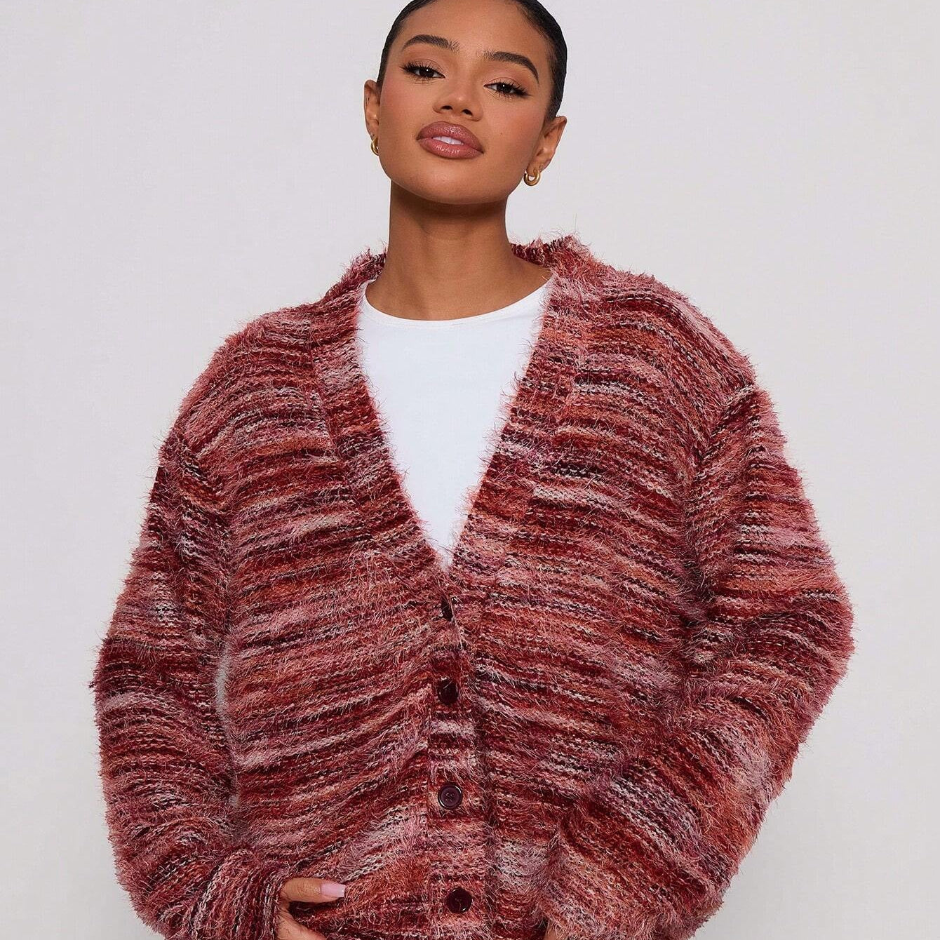 striped cardigan sweater