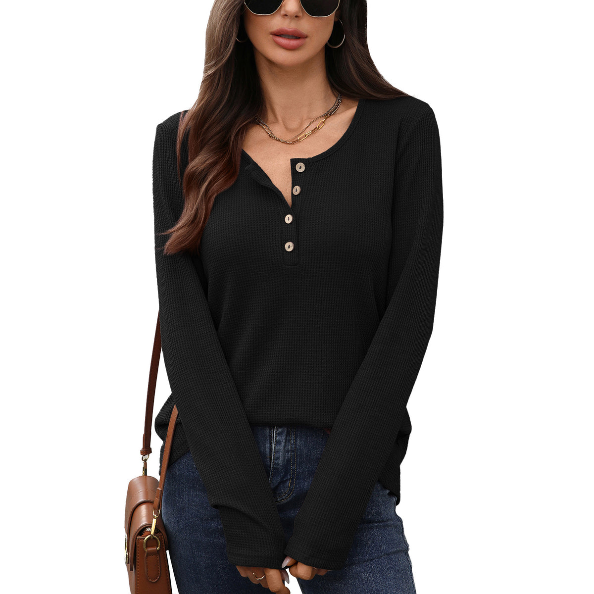 Comfortable long-sleeved button-down shirt