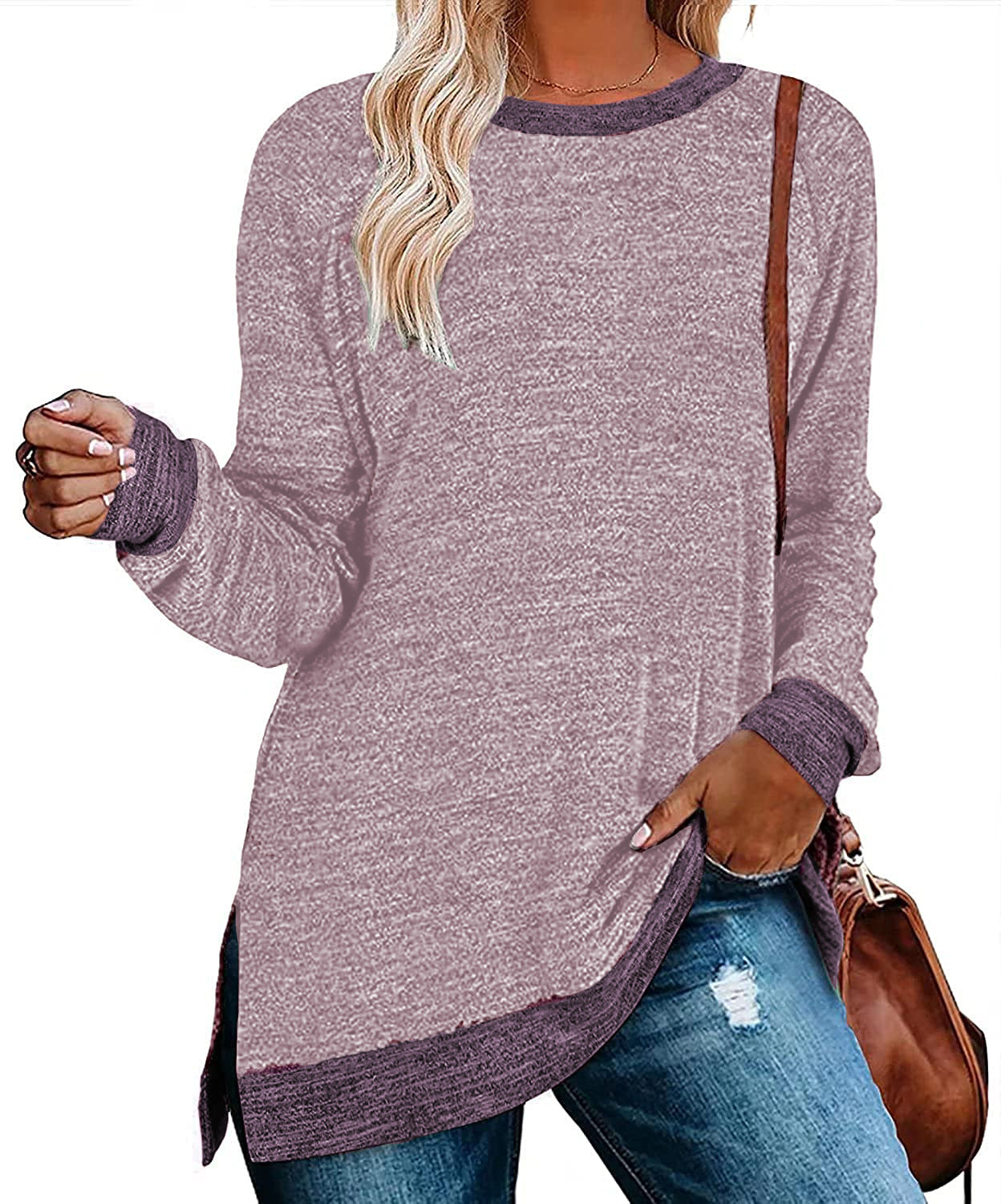 Women's winter crew neck sweater